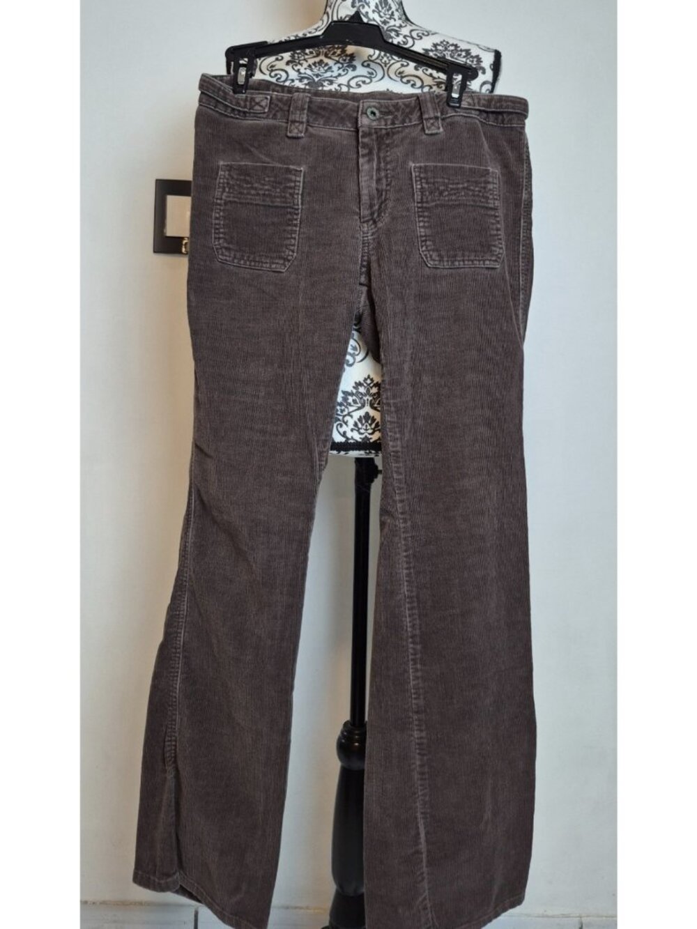 Polo Jeans Co Ralph Lauren Corduroy Pants Womens 6 Brown Flare Flag Tab